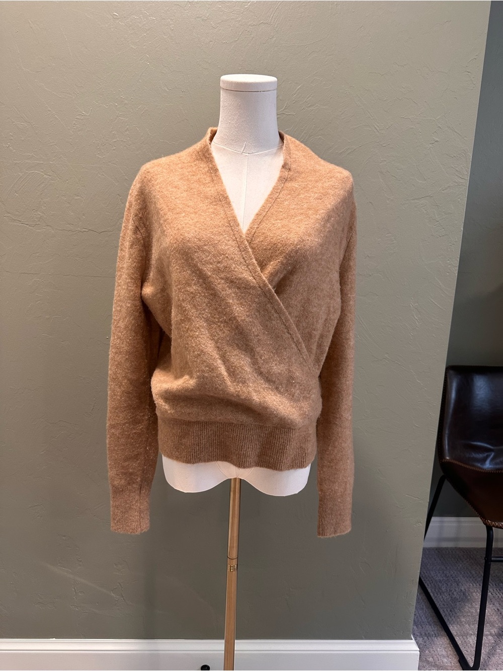 Banana Republic Camel Wrap V-Neck Sweater